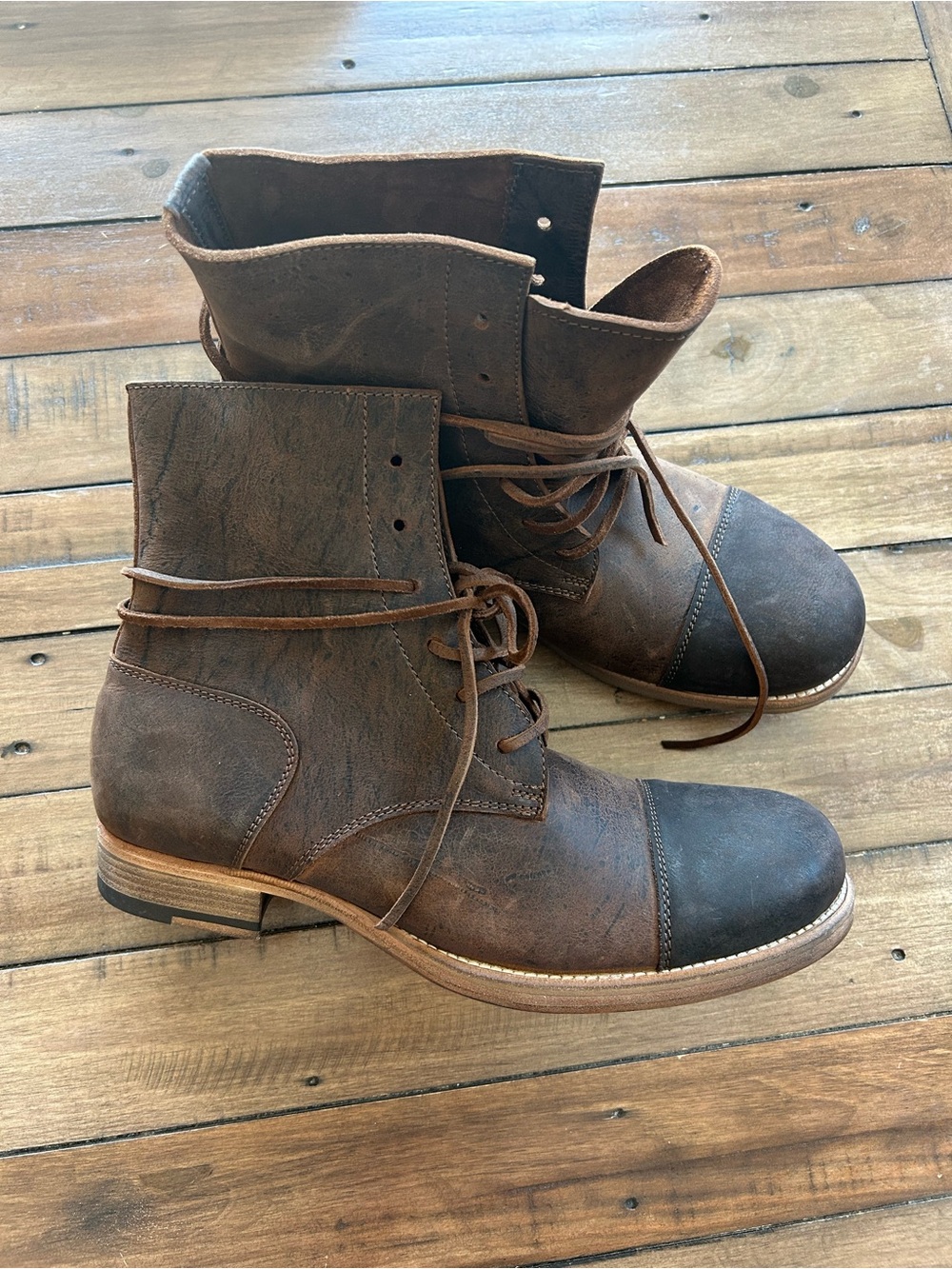 NEW Peter Nappi Men’s Italian Leather Julius Brown Boots 43